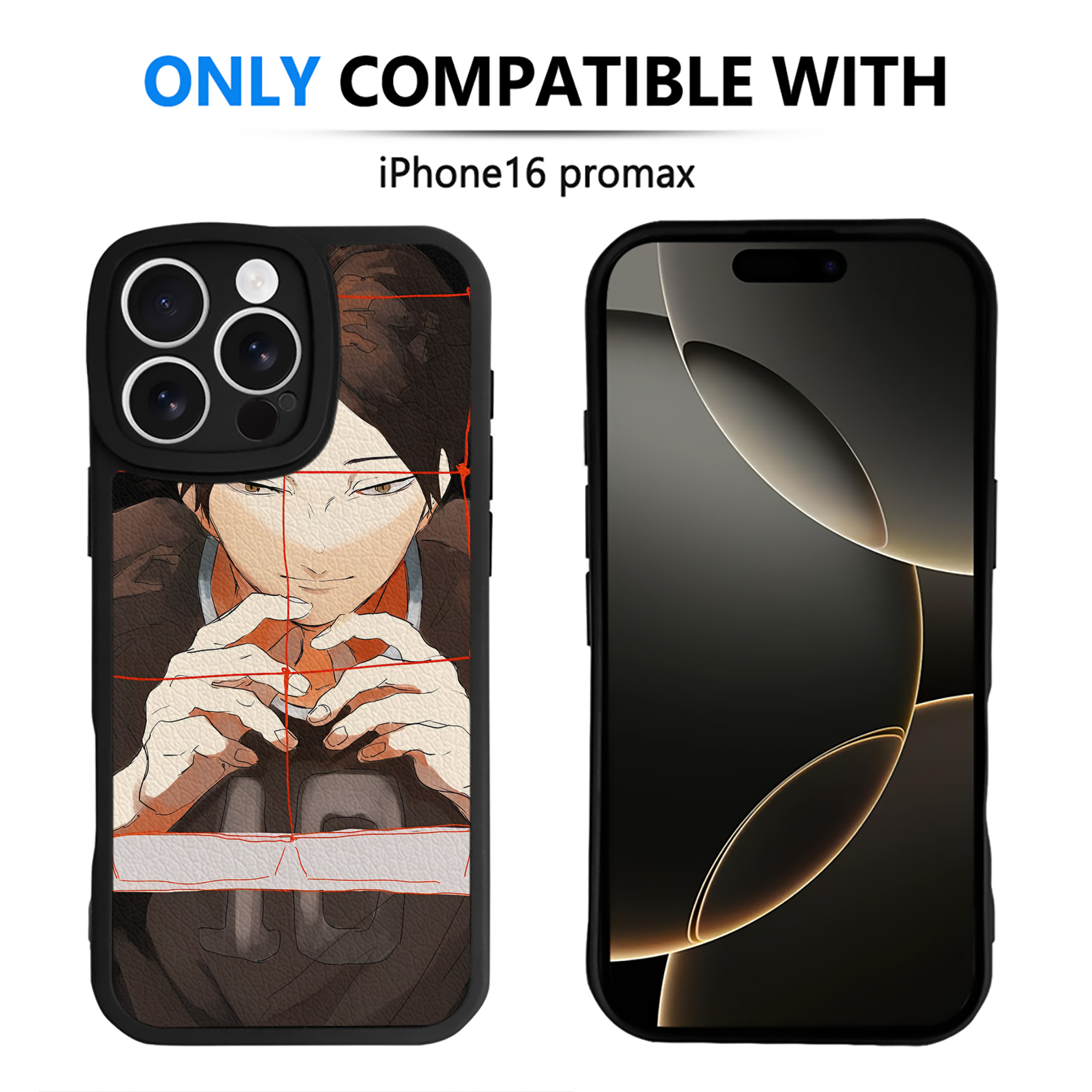 （画像用） ハイキュー!! Haikyu!! 【iPhone 16シリーズ対応】シリコンスマホケース（レザー調） 材質：シリコン